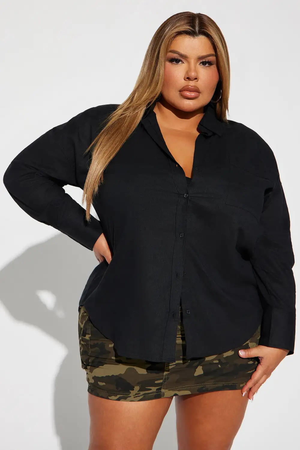 Always Simplistic Linen Shirt - Black