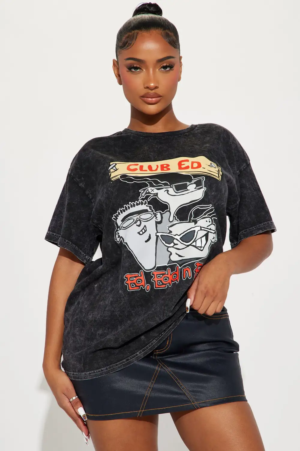 Club Ed Cartoon Network Graphic Tee - Black Wash