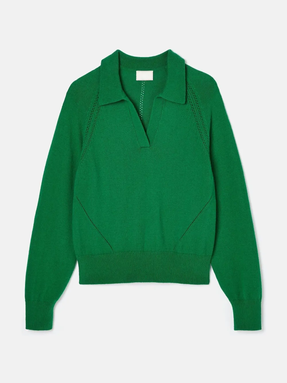 V Neck Stripe Jumper with Collar