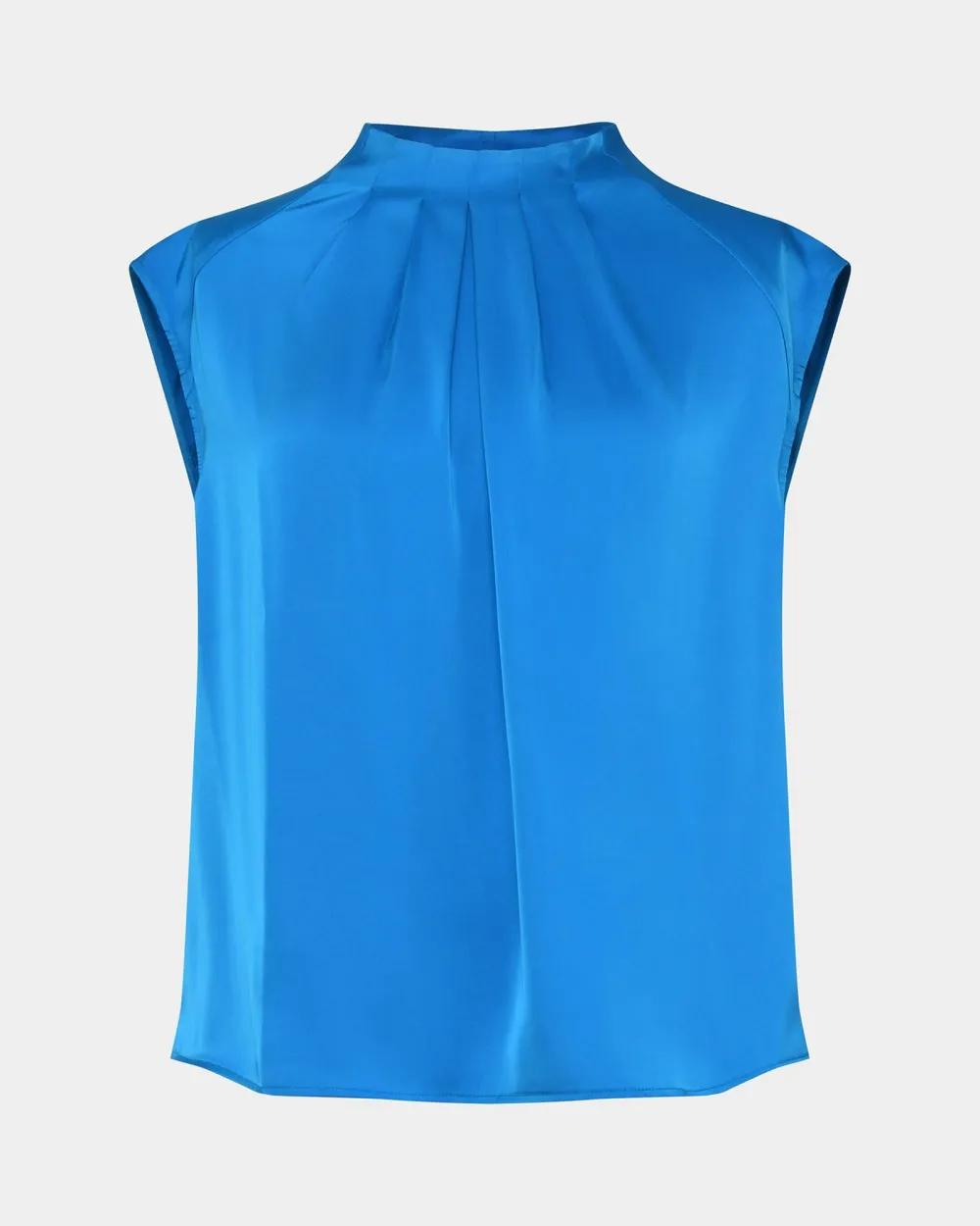 Lustrous Satin Pleated Satin Top