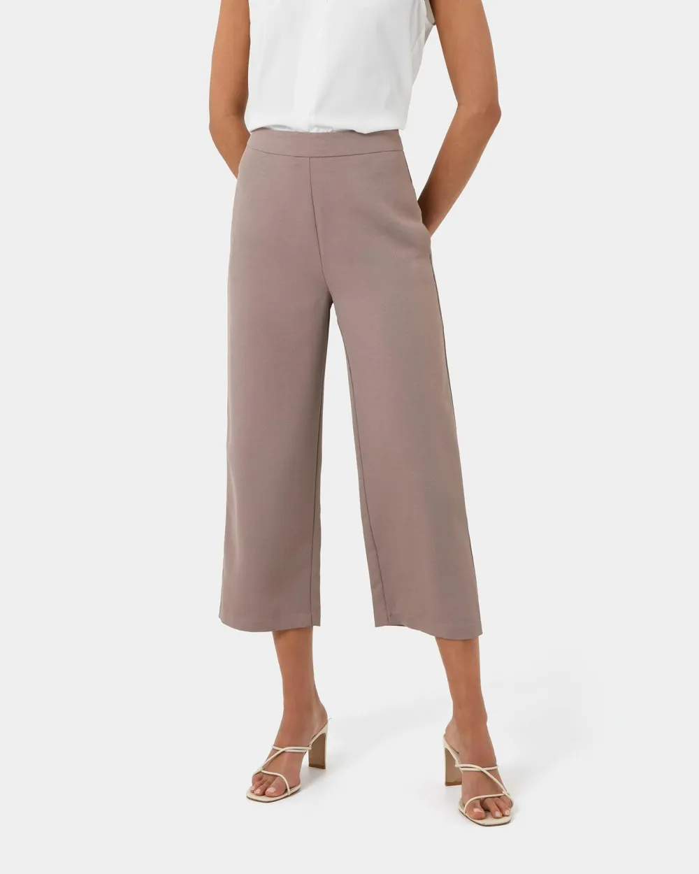 High-Waist Culotte -Mocha