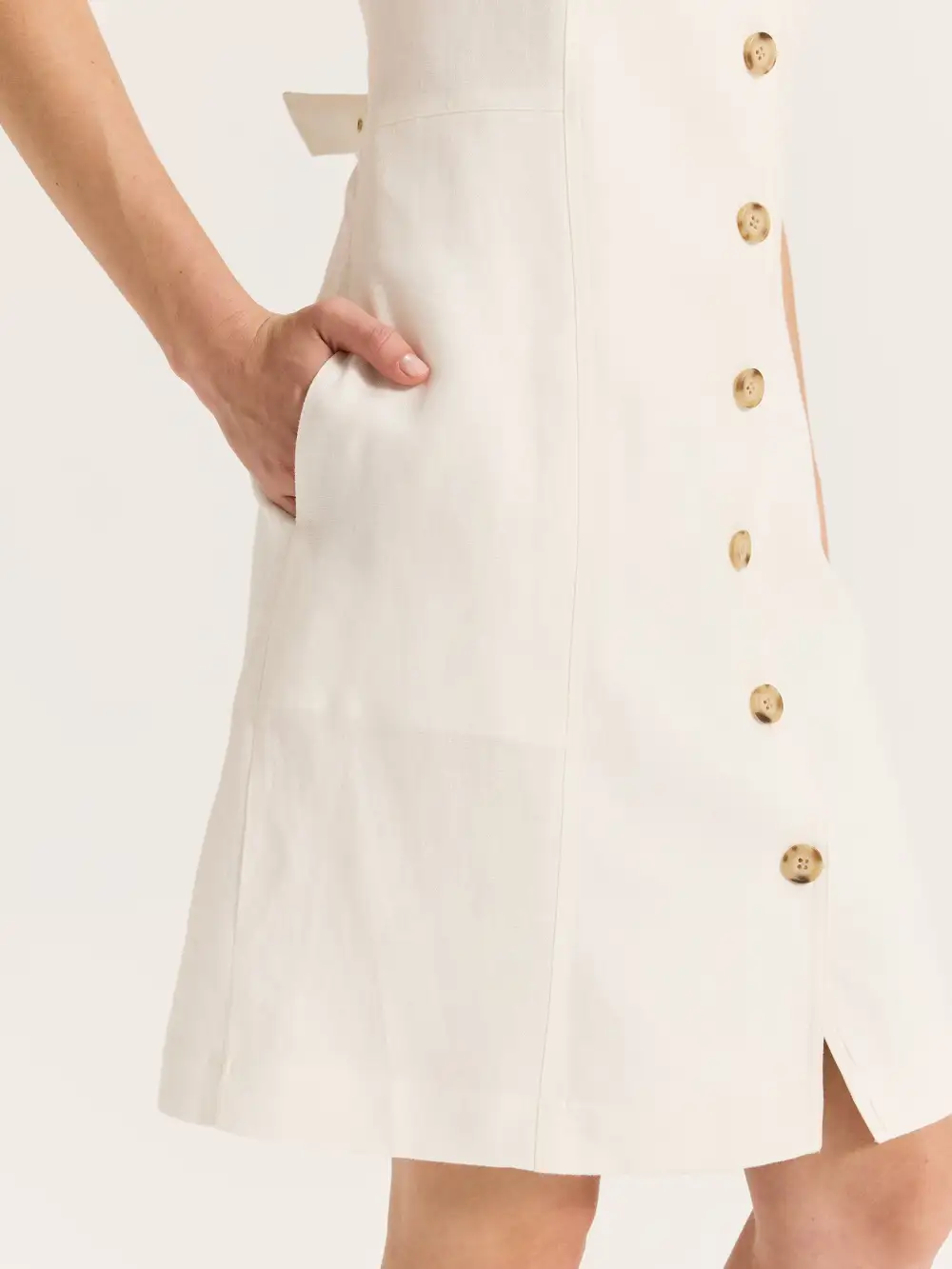 Cotton & Linen Sleeveless Mini Dress