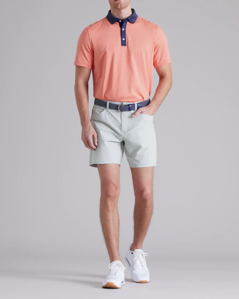Gray Slim - Fit Men's Shorts