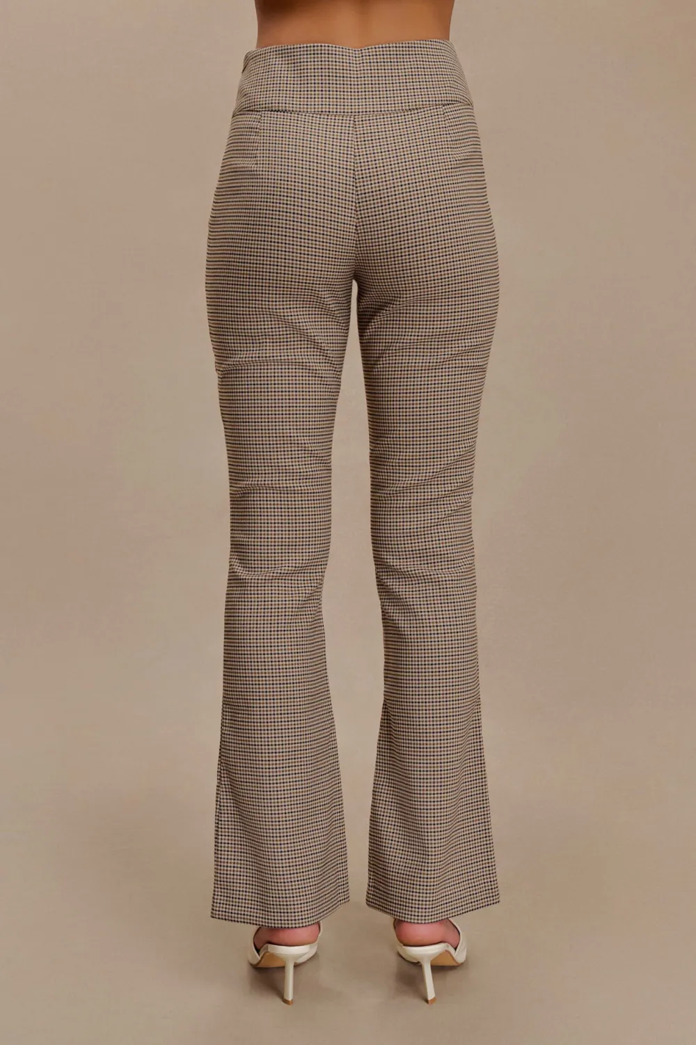 Mid Rise Buckle Straight Leg Pant
