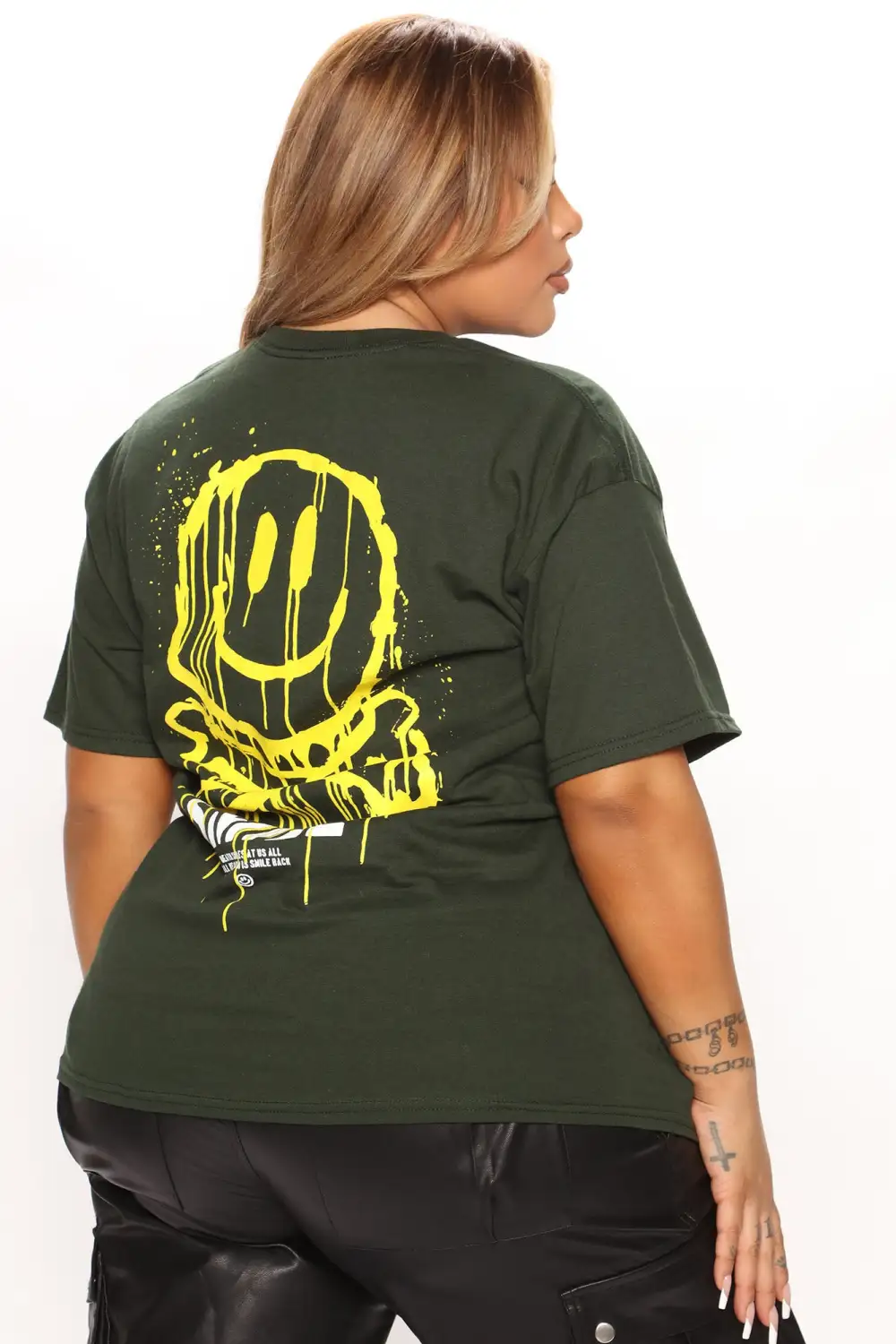 Smile Skeleton Graphic T-Shirt - Green