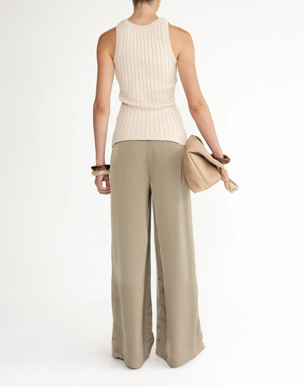 Basic High Round Neck Long Vest