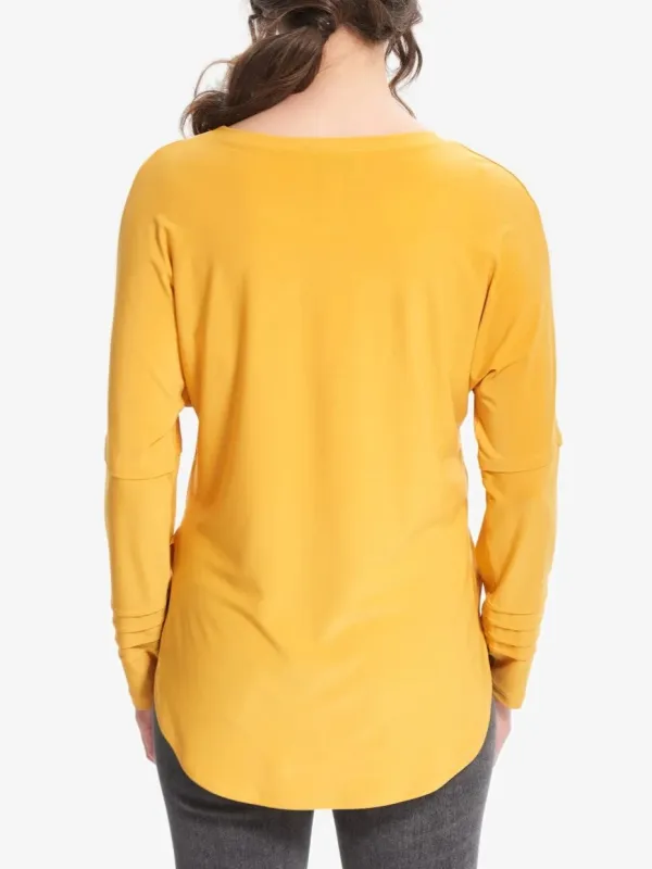Long - Sleeve Marigold Tunic Top