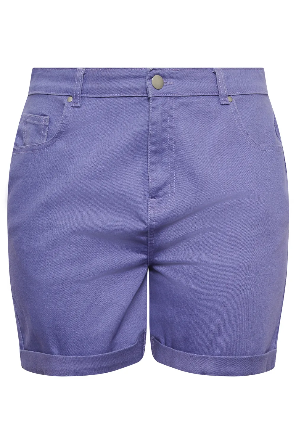 YOURS Curve Purple MOM Denim Shorts