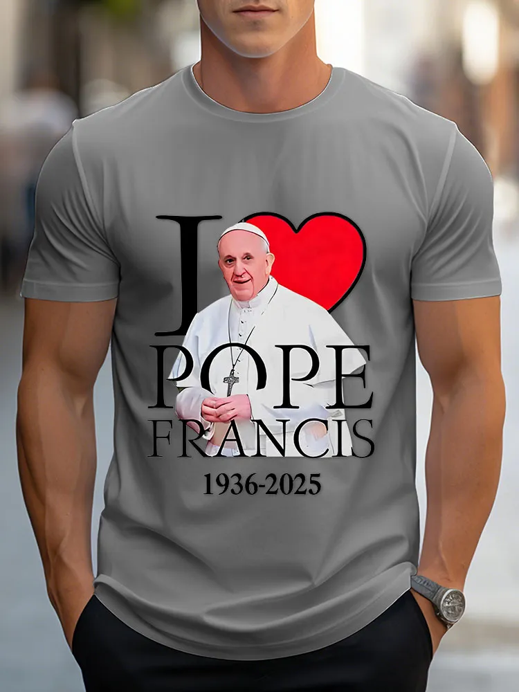 Men's I Love PF 1936-2025 Print Short Sleeve Round Neck Cotton T-Shirt