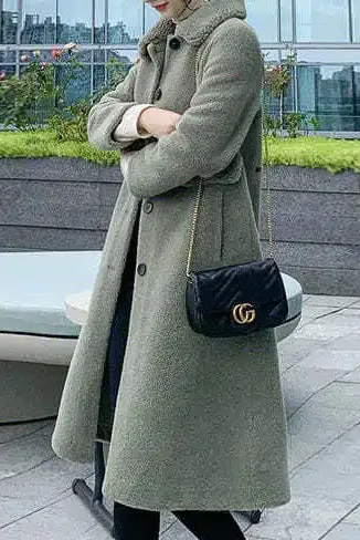 Small Grain Sheep Shearling Coat