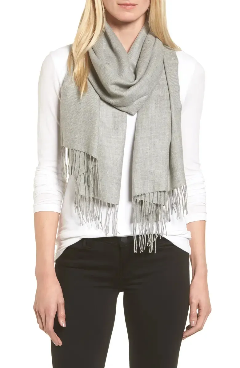 Tissue Weight Wool & Cashmere Scarf