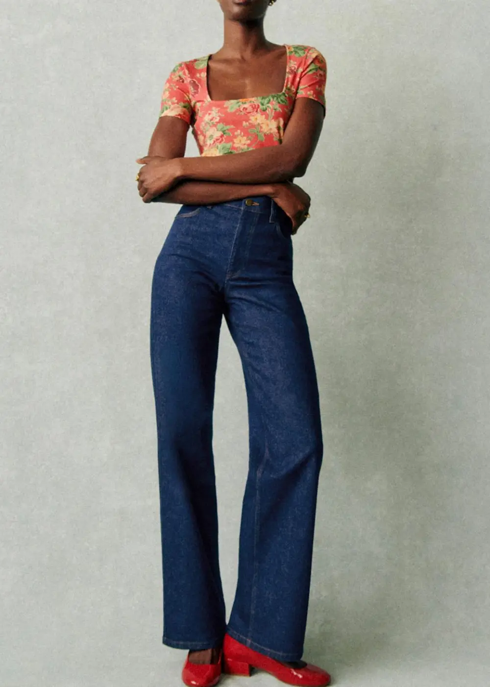 High Waist Straight Jeans