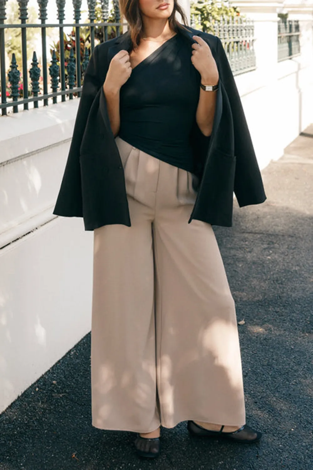 WIDE LEGS PANT - BEIGE