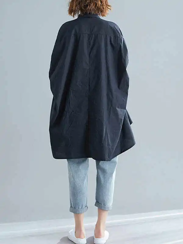 Irregular High-Low Oversize Batwing Sleeve Shirt