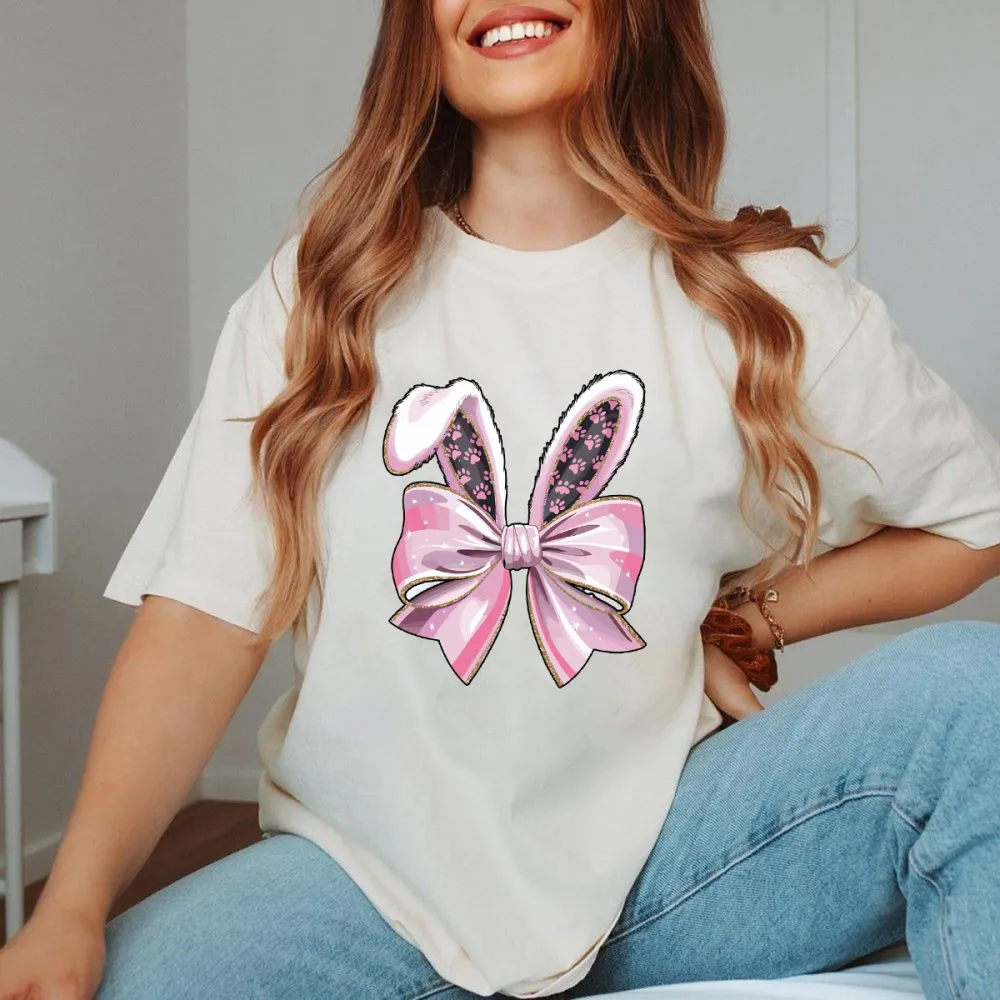 A Pink Bow With Bunny Ears, Casual T-Shirt