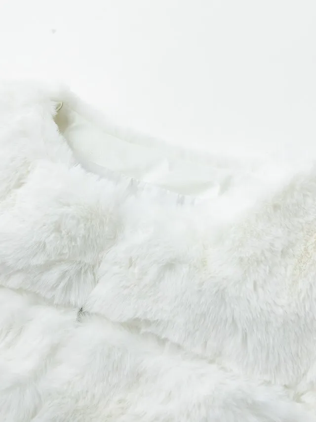 Women's Faux Fur Coat Active Elegant Comfortable Street Style Faux Fur Trim Outdoor Daily Wear Vacation Going out Faux Fur Short Coat Winter Fall Purple Pink Fuchsia Open Front Collarless Regular Fit