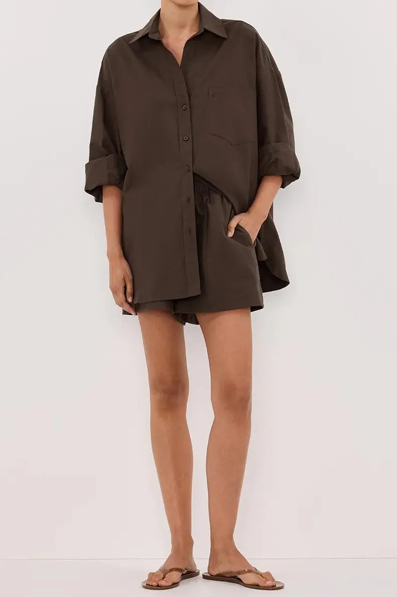 BITTER CHOC COTTON SHIRTS