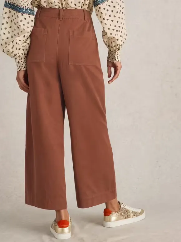 Wide Leg Cropped Trouser