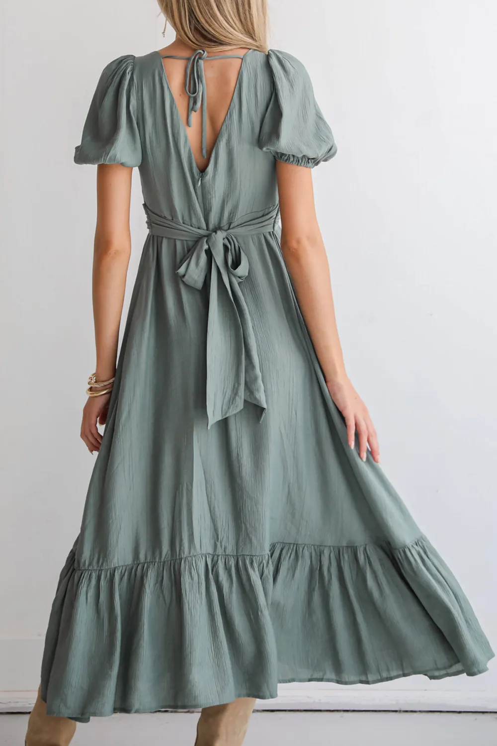 Confident Moves Sage Midi Dress