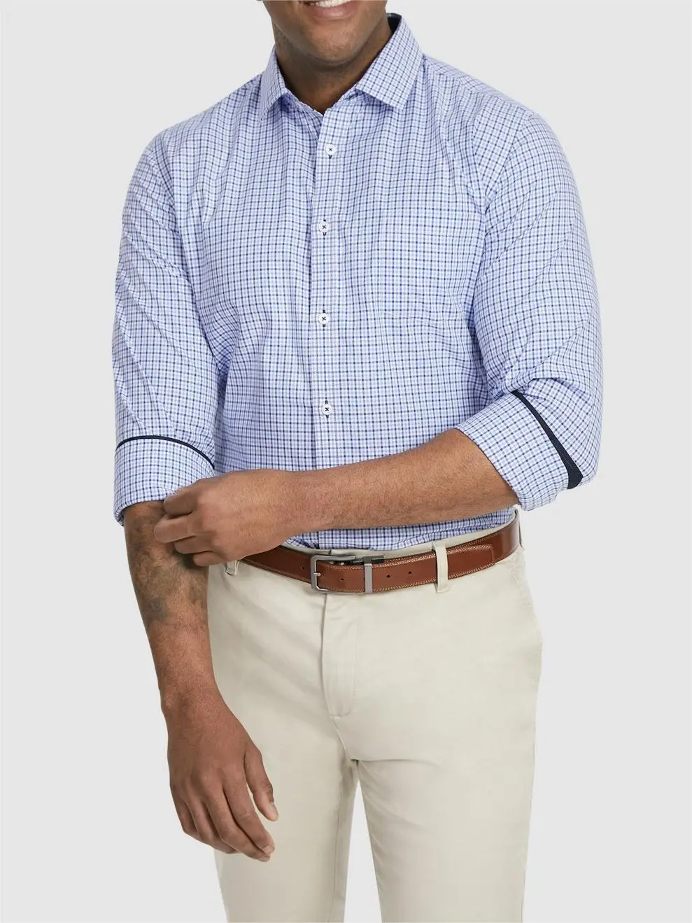 BLUE CHECK LONG SLEEVE SHIRT