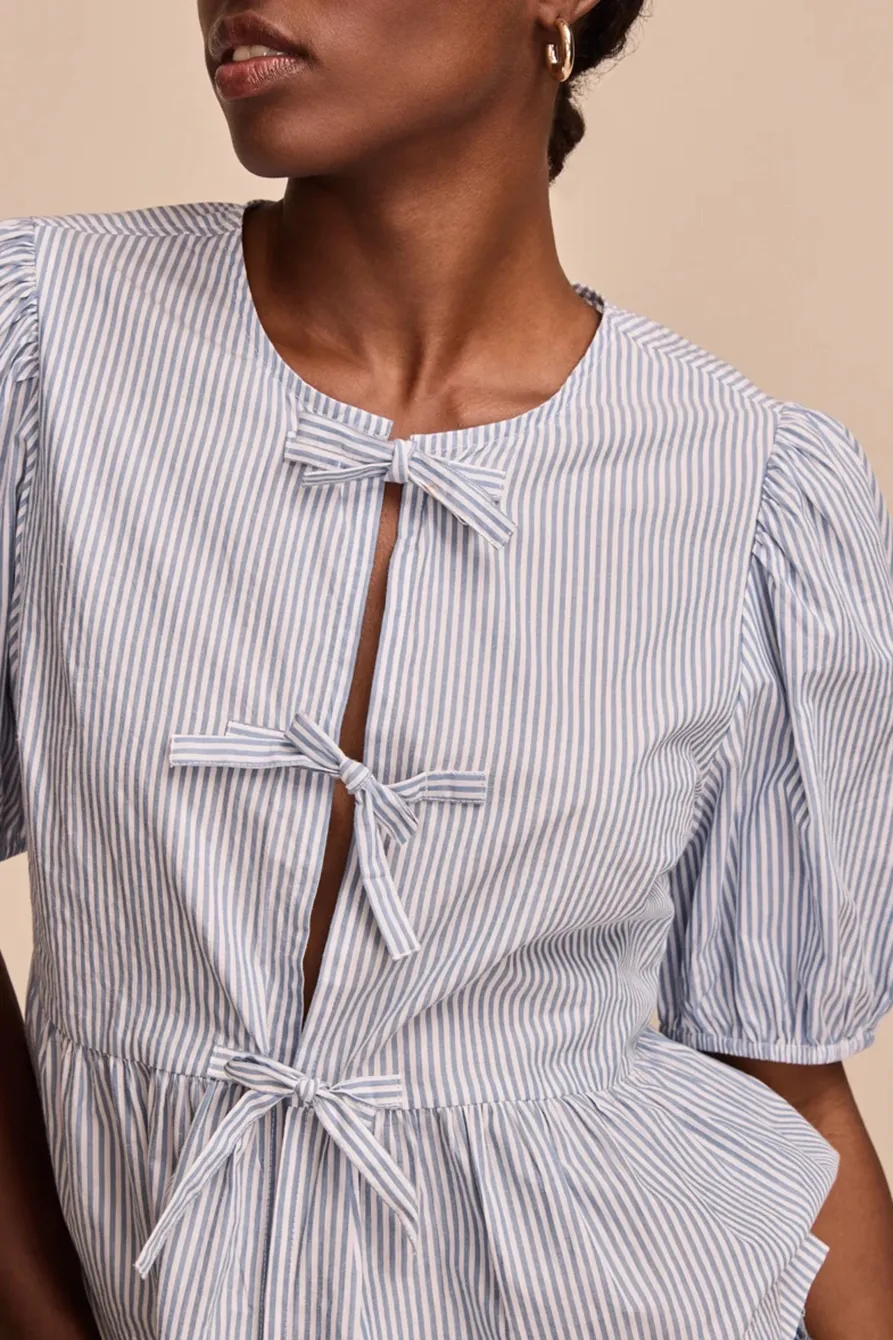 Blue Stripe Babydoll Flyaway