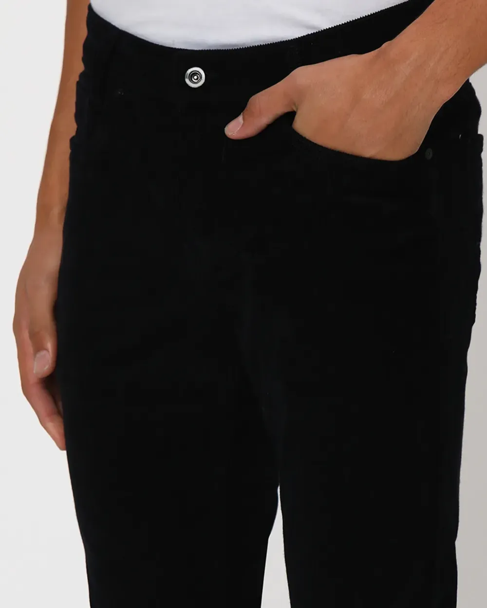 Classic Daily Slim-Fit Straight-Leg Navy Cotton Trousers