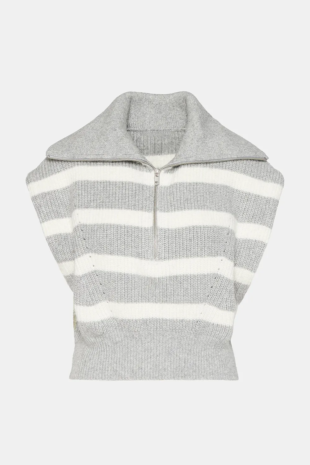 SLEEVELESS SWEATER GREY