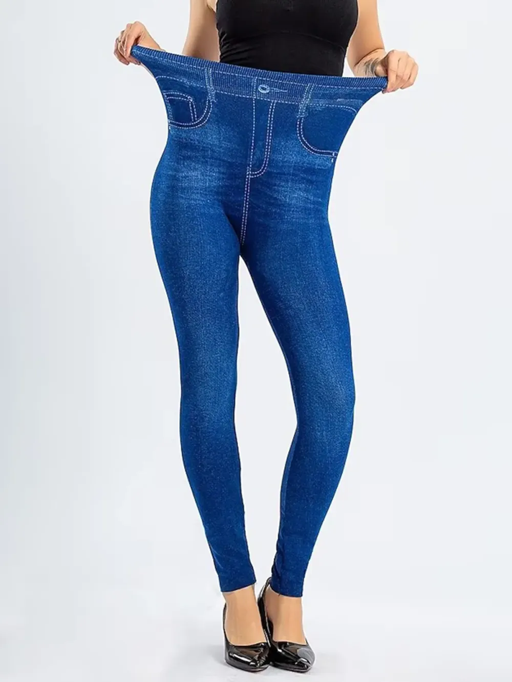 Daily High Waist Washed Stretchy Leggings