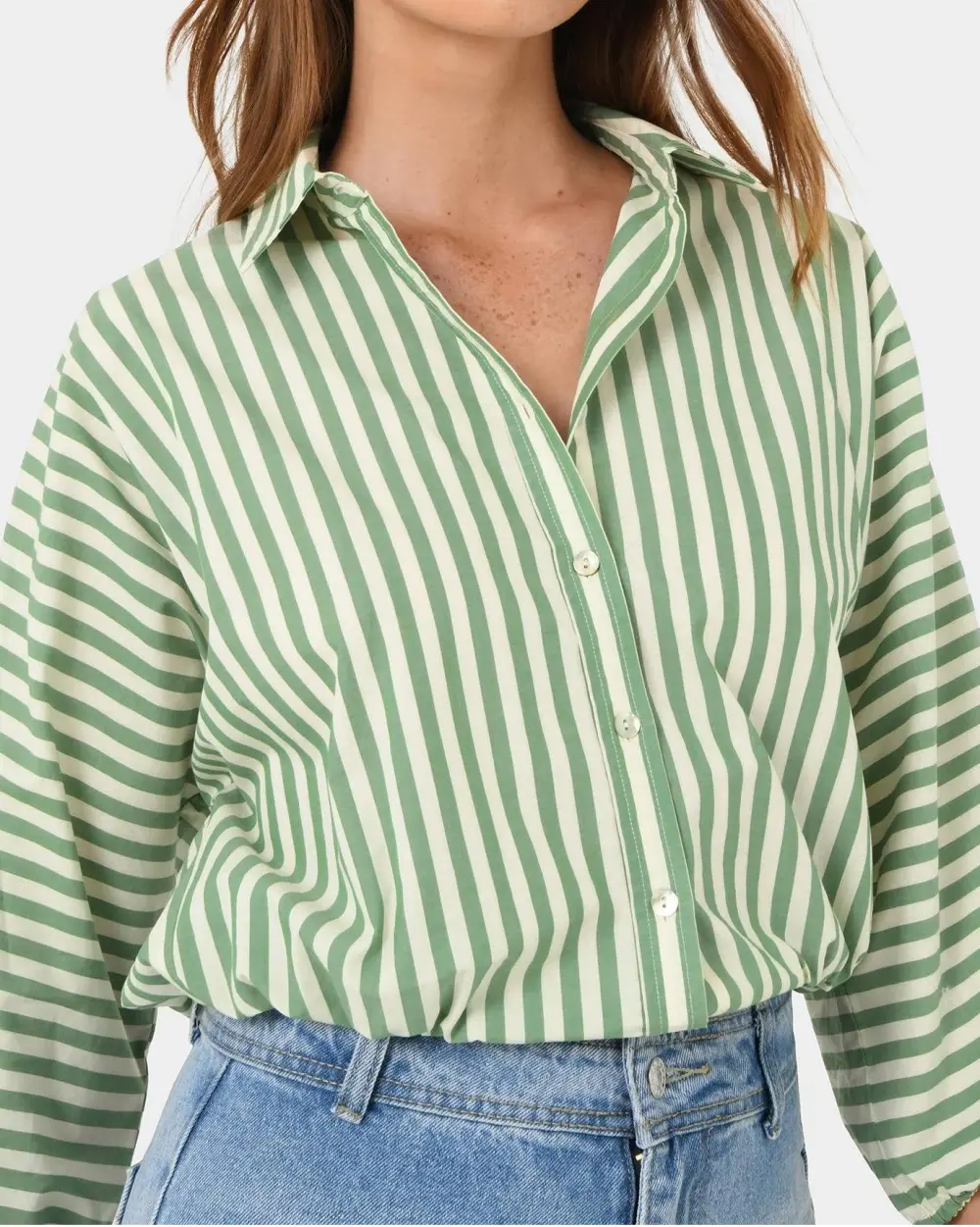 Classic Striped Pattern Design Loose Shirt