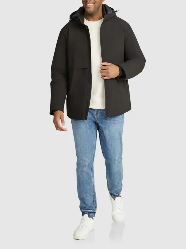 CASUAL BLACK PARKA JACKET