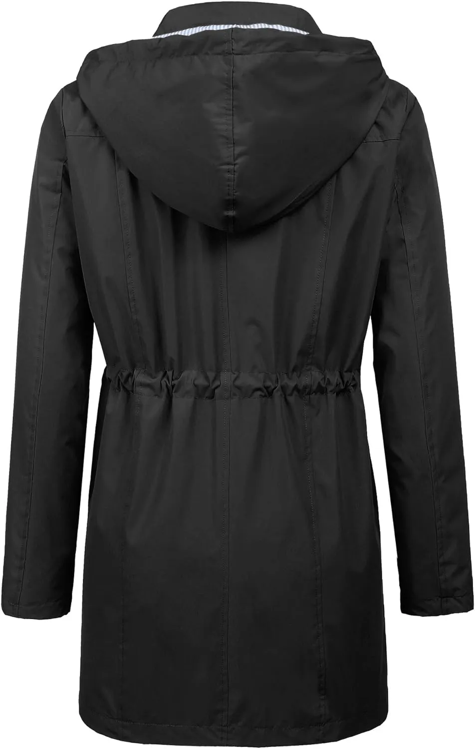 LOMON Raincoat Women Waterproof Long Hooded Trench Coats Lined Windbreaker Travel Jacket S-XXL