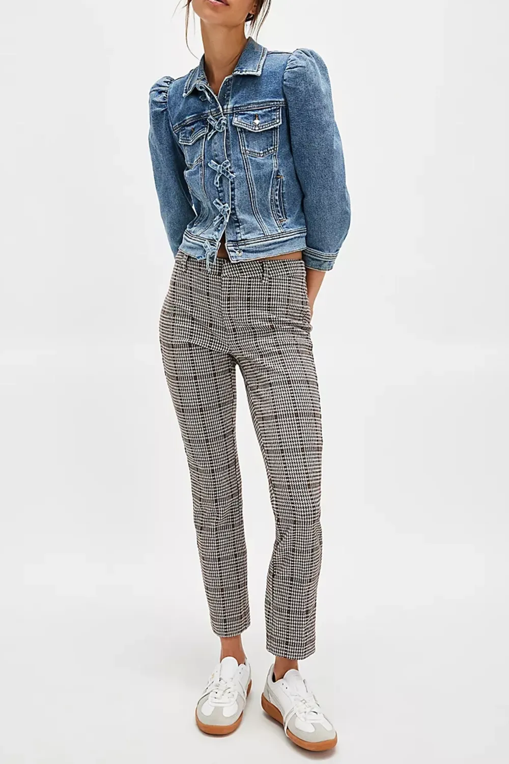 Slim Fit Checkered Pants