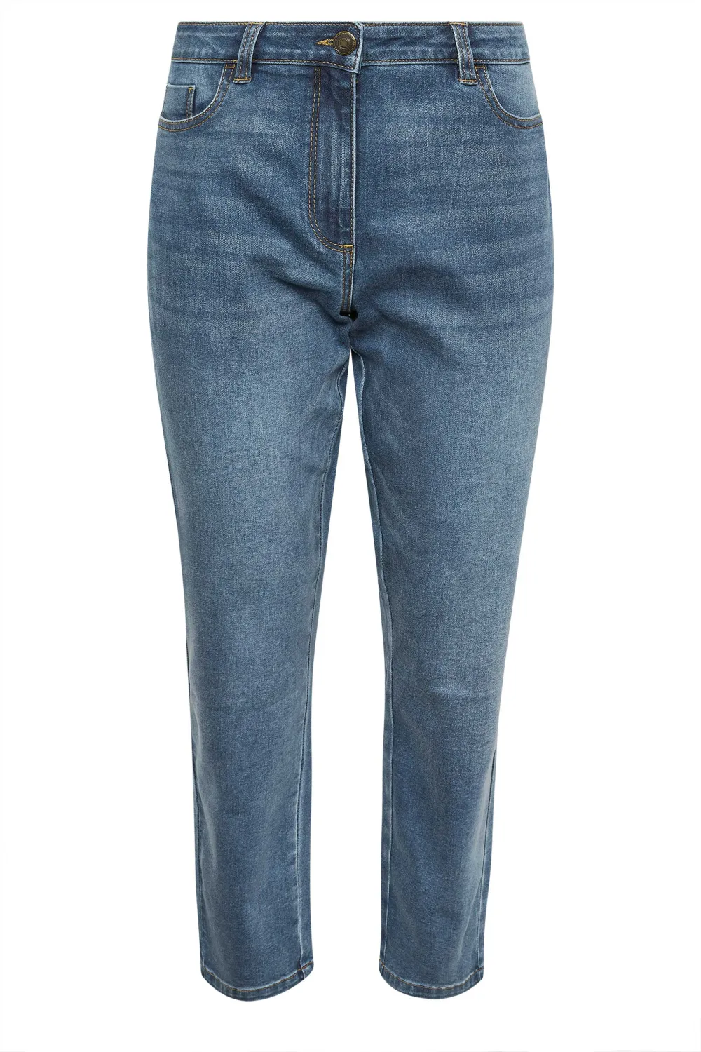 M&Co Blue Mid Wash Straight Leg Jeans