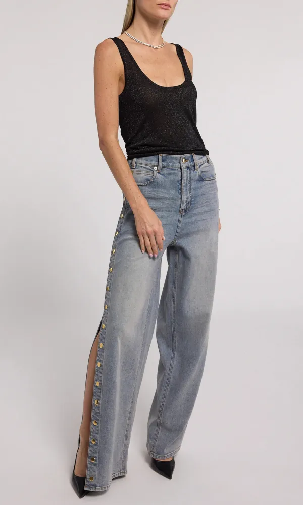 Side Snap Jeans