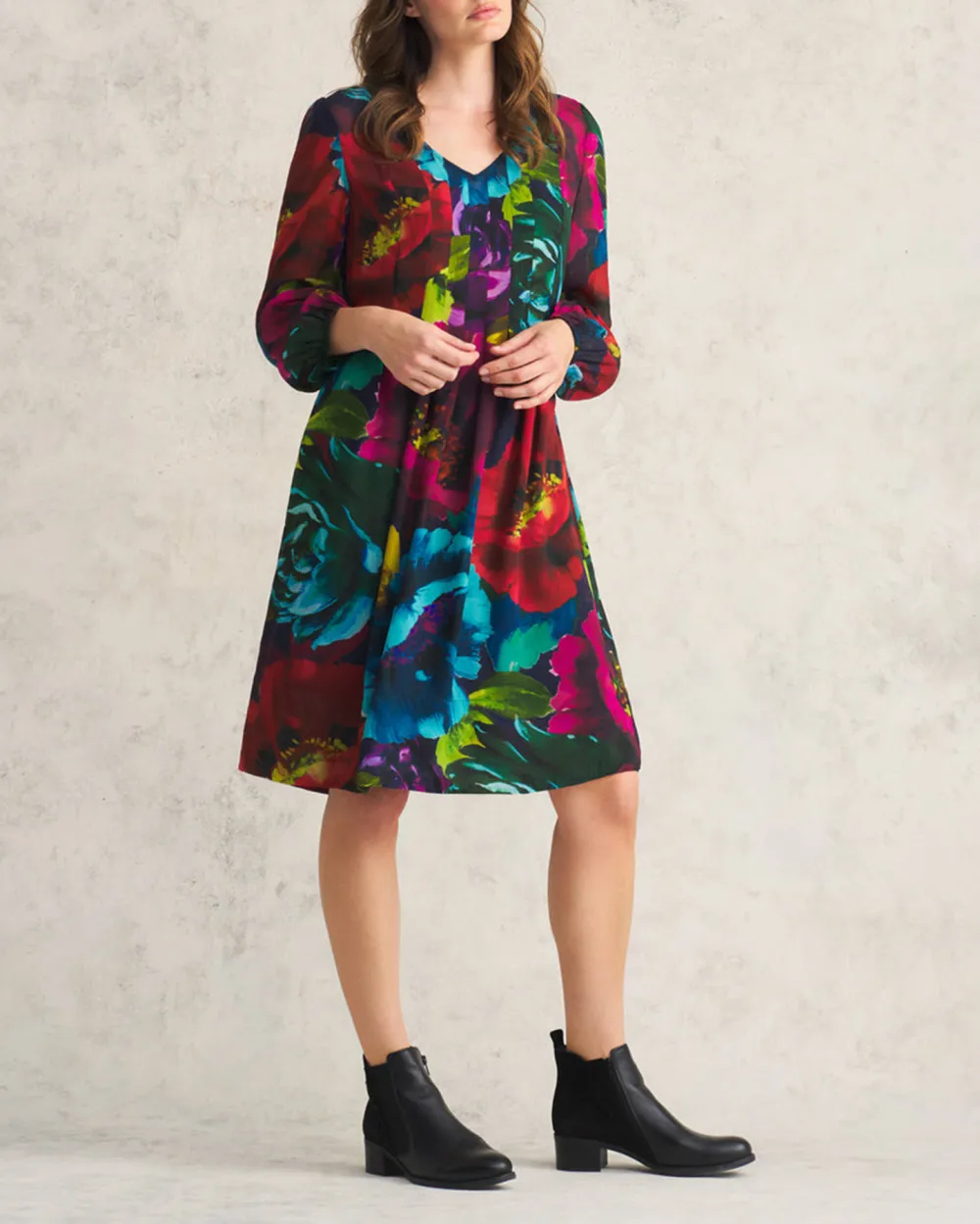 Pleated Georgette Dress