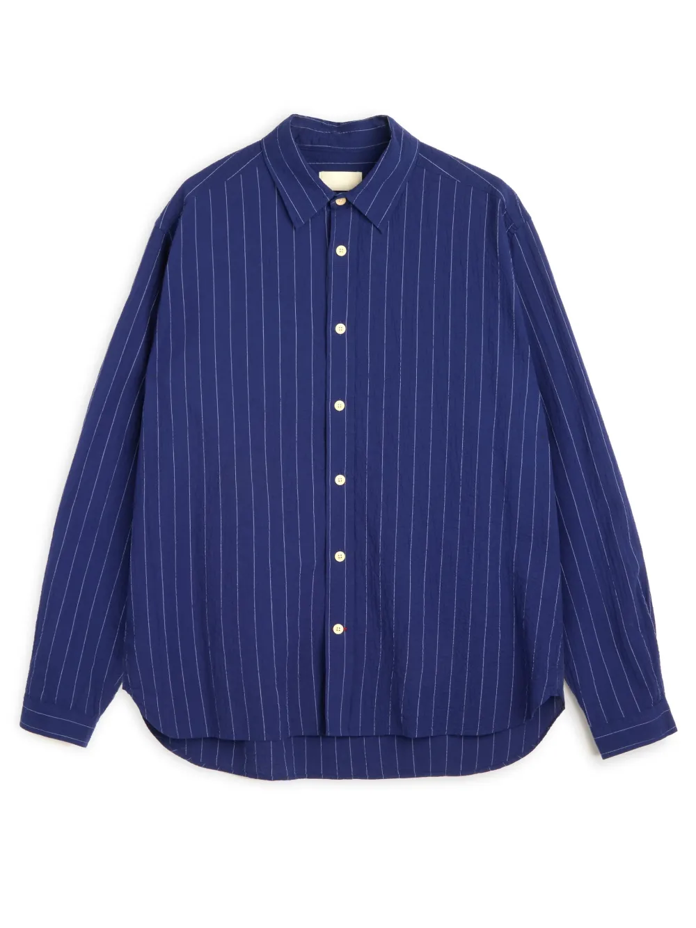 Patterson Blue Oversized Striped Cotton Shirt