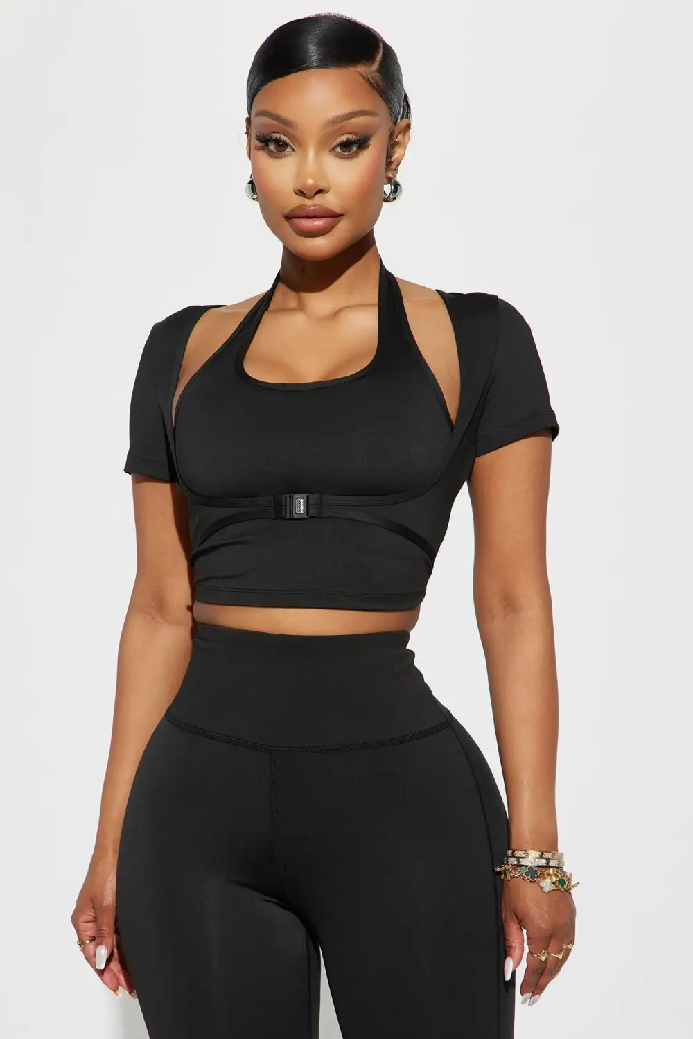 Lily Active Top - Black shein