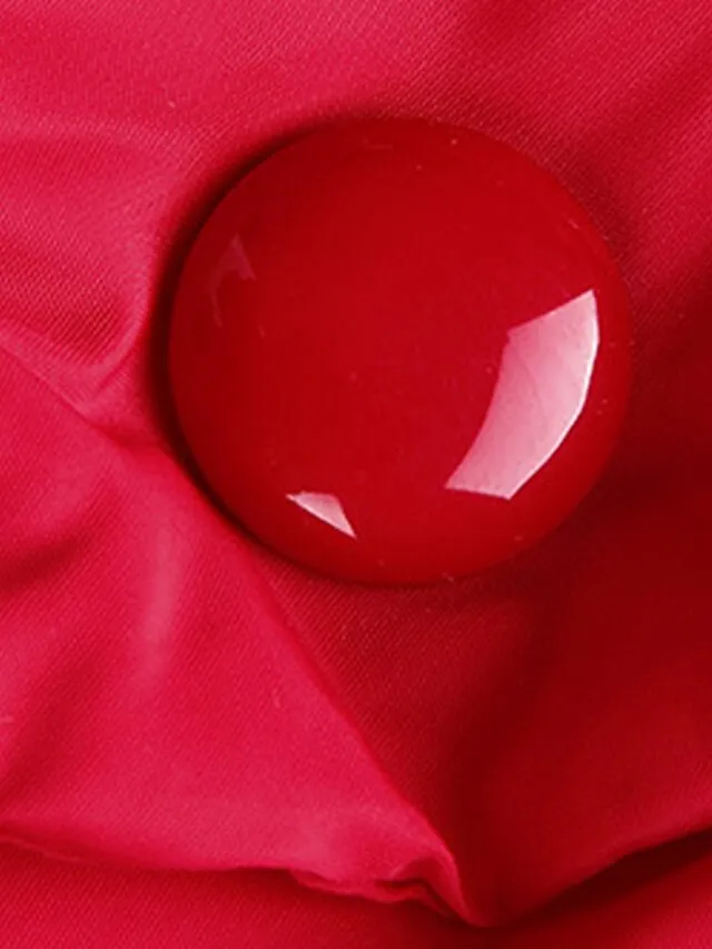 Women's Parka Long Puffer Jacket with Fur Collar Hood Winter Coat Windproof Warm Casual Jacket Long Sleeve Plain with Pockets Full Zip Black Pink Red