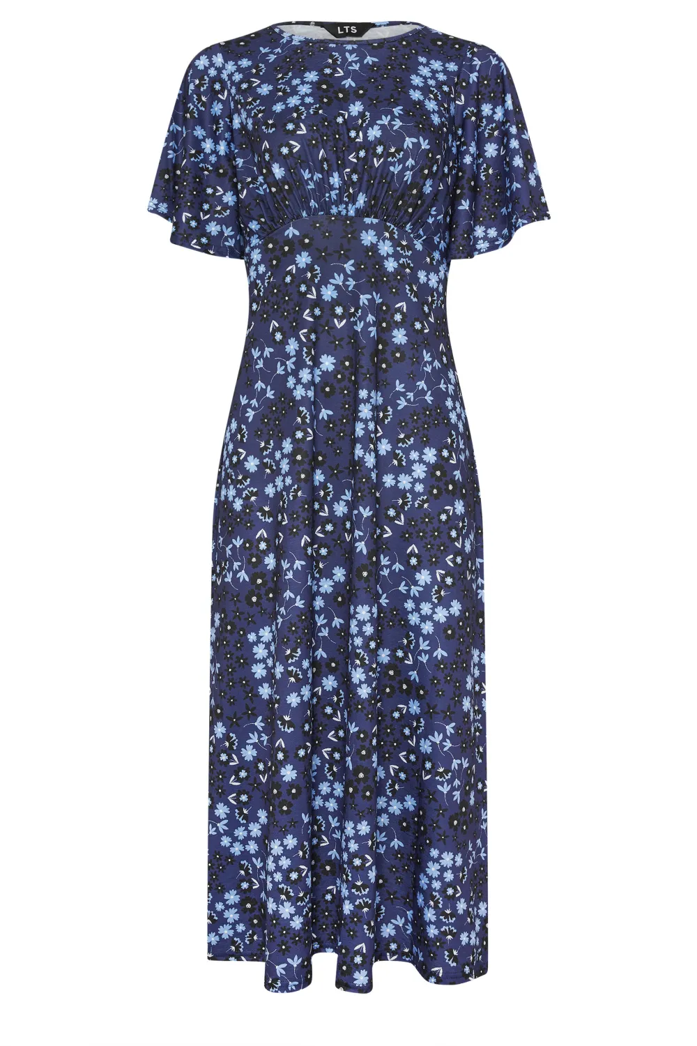 LTS Tall Navy Blue Floral Midi Dress