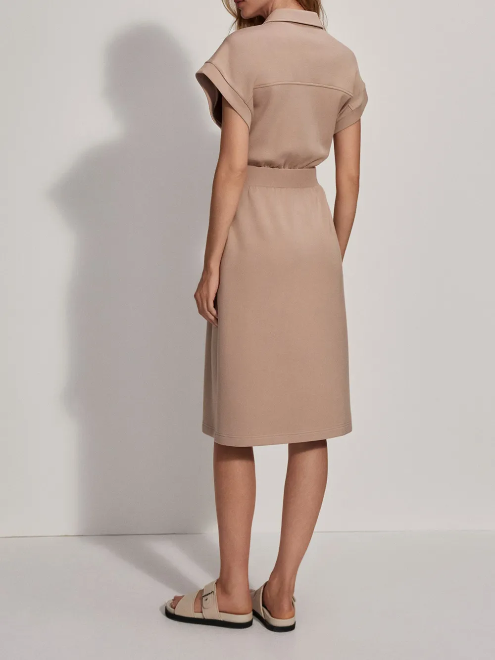 Mid-Waist Zip-Through Dress