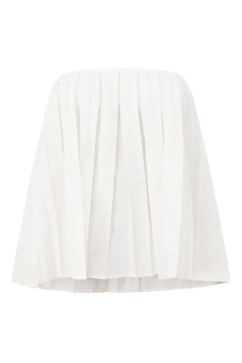Strapless Tiered Linen Top