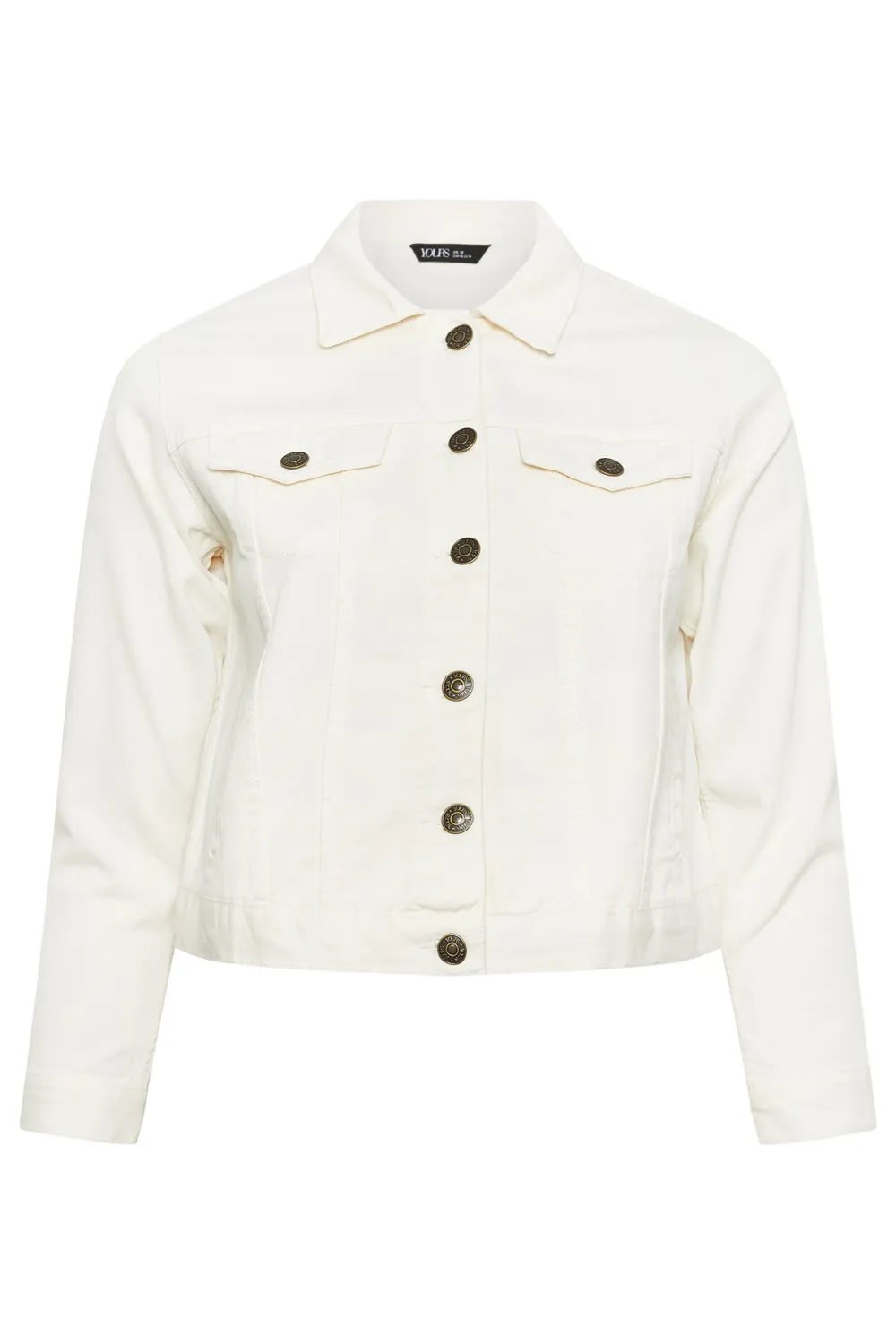 YOURS Curve Ivory White Denim Jacket