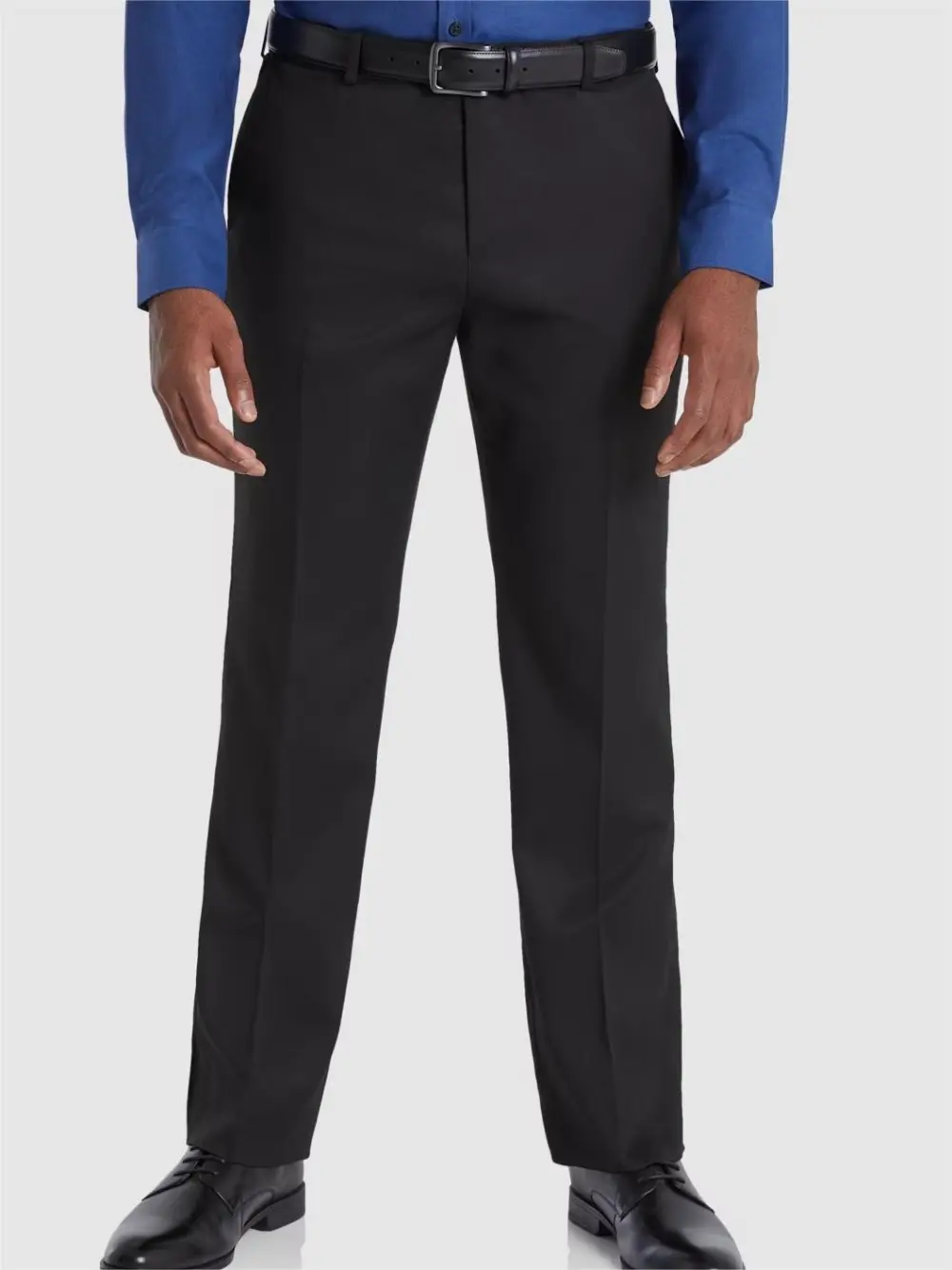 BLACK TEXTURED STRETCH DRESS PANT
