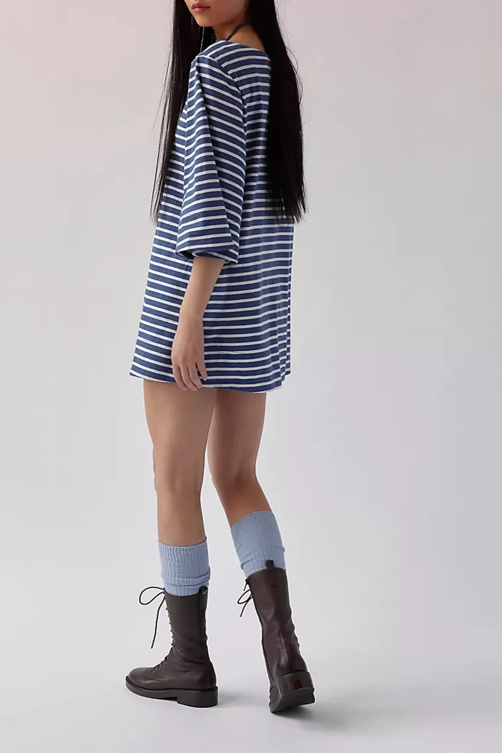 Striped Oversized T-Shirt Mini Dress