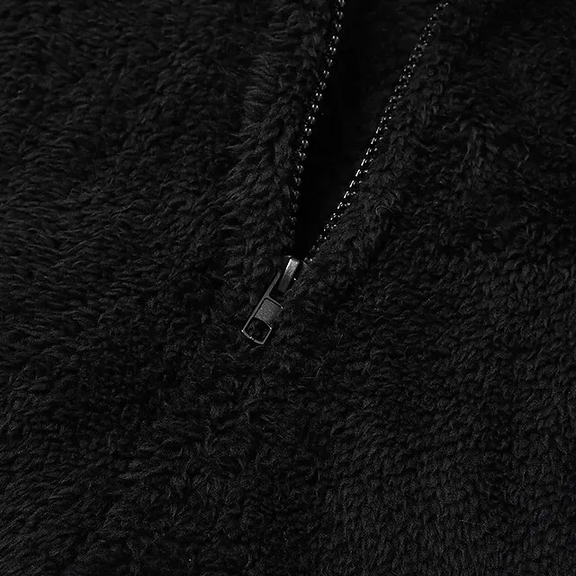 Women's Flannel Adult Onesies Onesie Pajamass Pajama for Adult Jumpsuits Nighty Pure Color Simple Comfort Party Home Christmas  Warm Gift Hoodie Long Sleeve Fall Winter Black