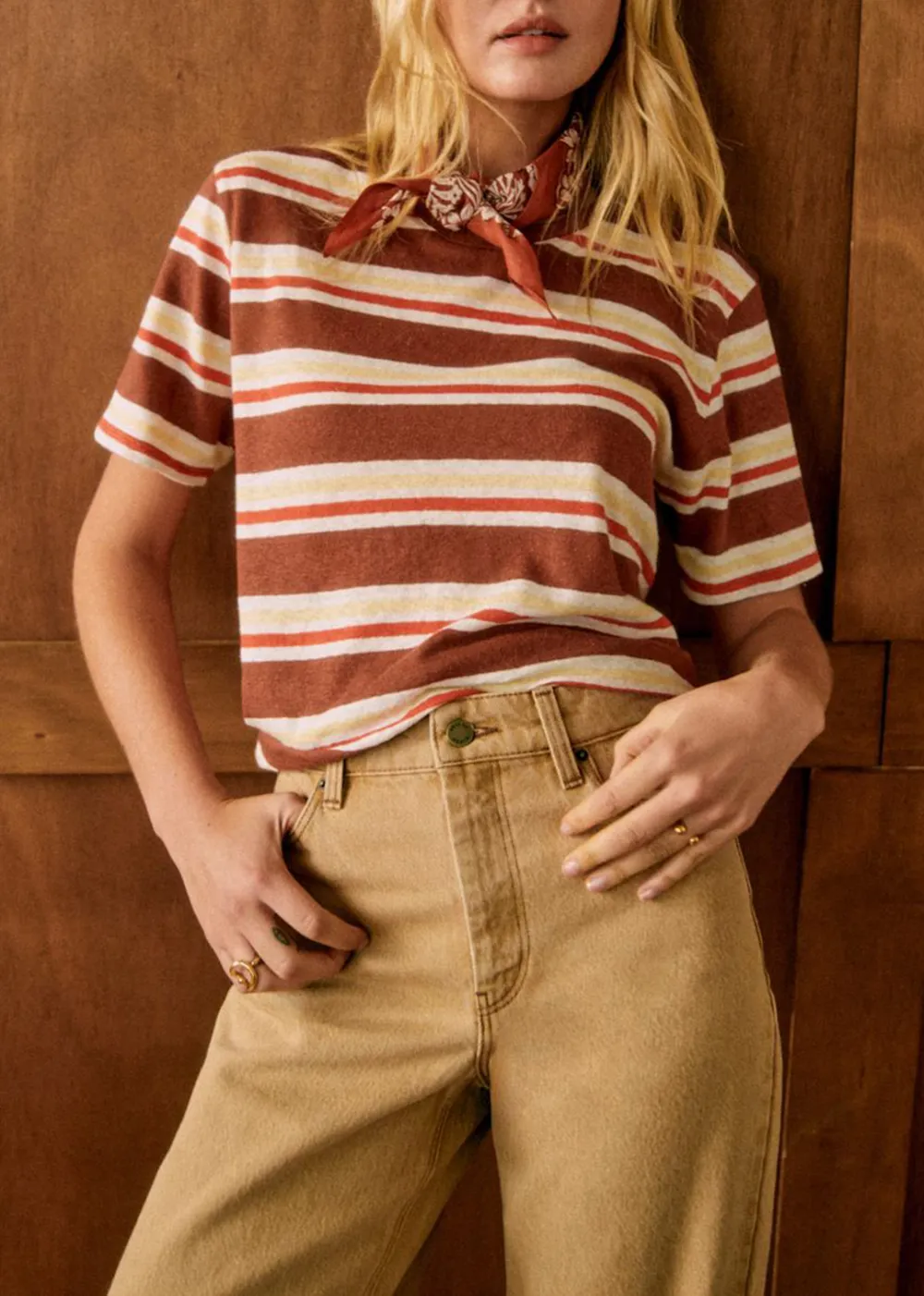 Cotton And Linen Loose Short-Sleeved T-Shirt