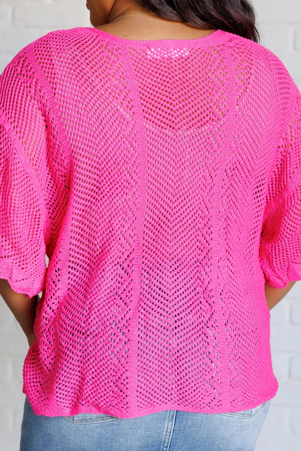 Classic Pink Simple Temperament Knitted Top