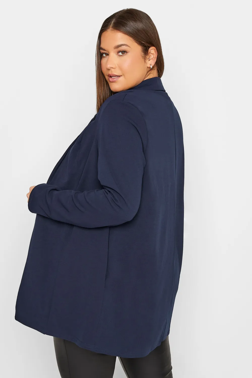 LTS Tall Black Scuba Longline Blazer