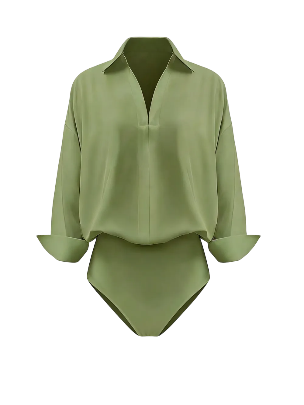 Women's Collared Long Sleeve Bodysuit