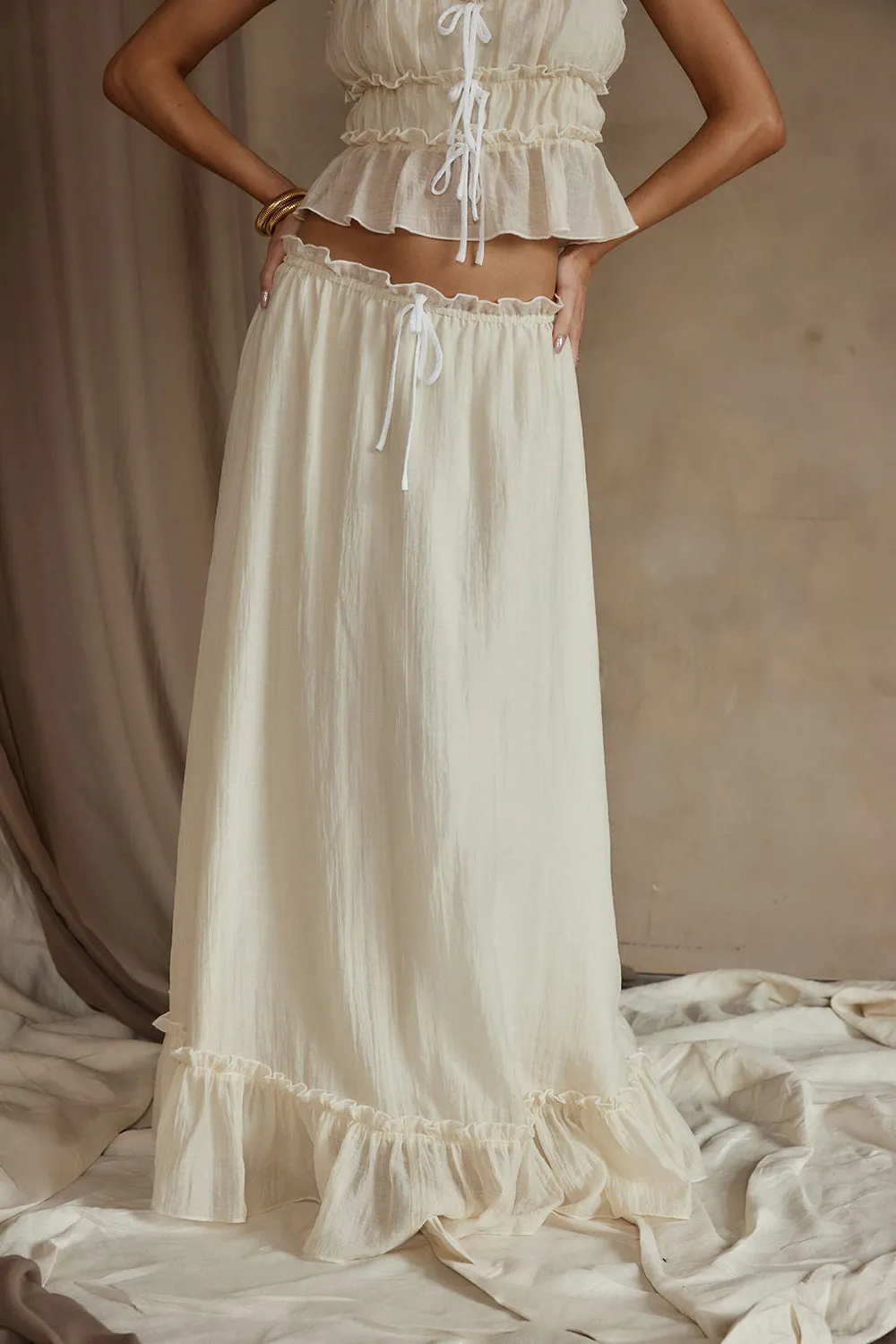 Holiday Style Baby Yellow Maxi Skirt